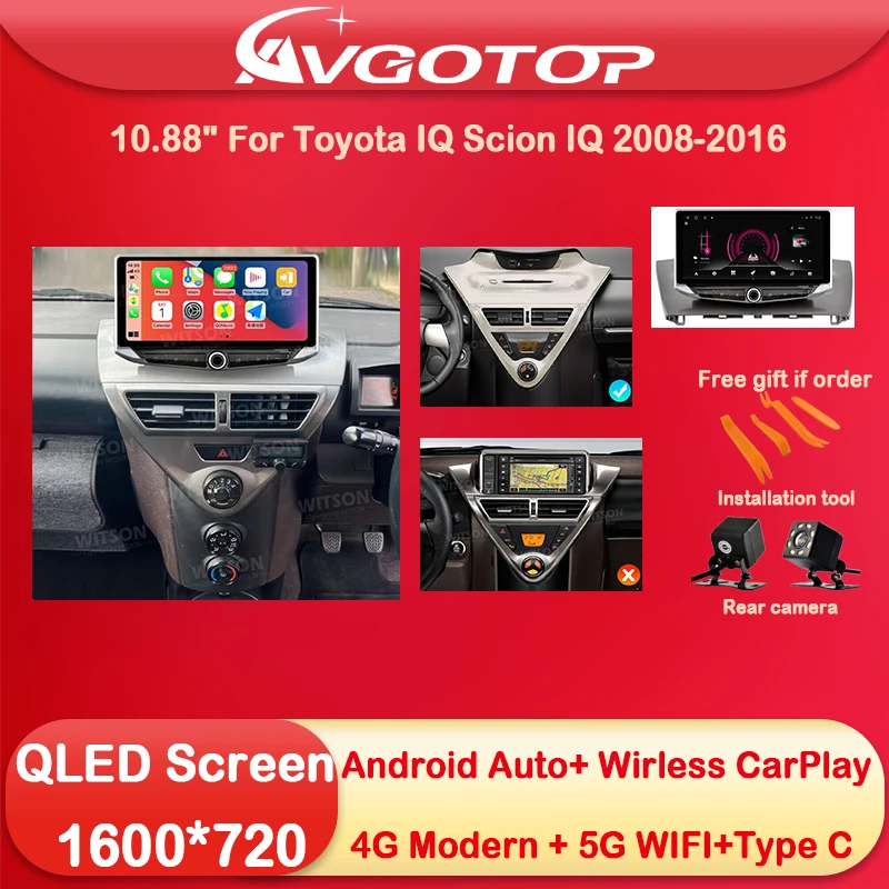 10-88-Android-14-Car-Radio-Multimedia-For-Toyota-IQ-Scion-IQ-2008-2016 ...