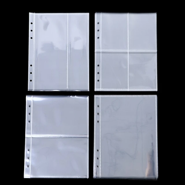 10pcs Standard A5 Binder Sleeves 1P 2P 4P Transparent Photo Album