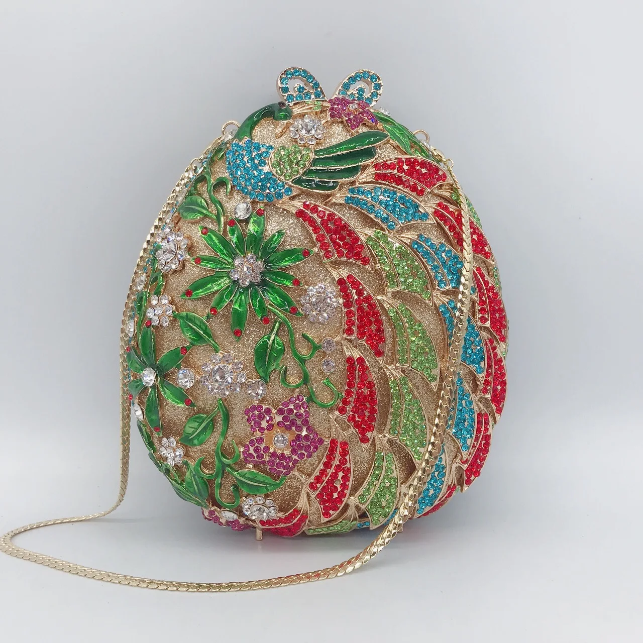 

Вечерняя женская сумка 17x15 см с Фениксом и стразами