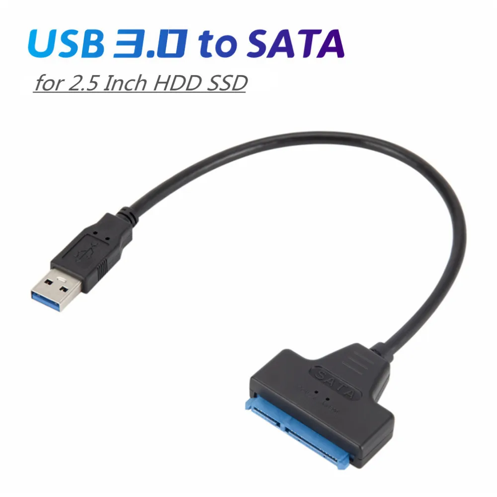 

USB 3.0 Sata 3 Sata Cable To USB 3.0 Adapter Up To 6 Gbps Support 2.5 Inches External Lines HDD SSD Hard Disk 22 Pin Cable Cord