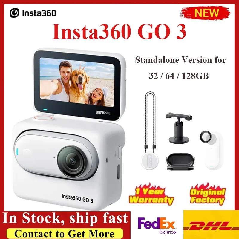 For Insta360 GO 3 Action Camera Miniature Action Camera with Action Pod Up  to 2.7K Video & Photos 32GB 64GB 128GB Flash Memory - AliExpress