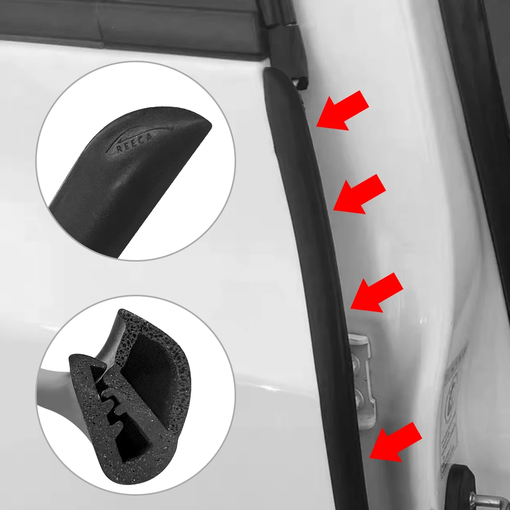 Car Door Edge Protection Weatherstrip Sealant Guards - B Pillar Rubber Insulator Strips