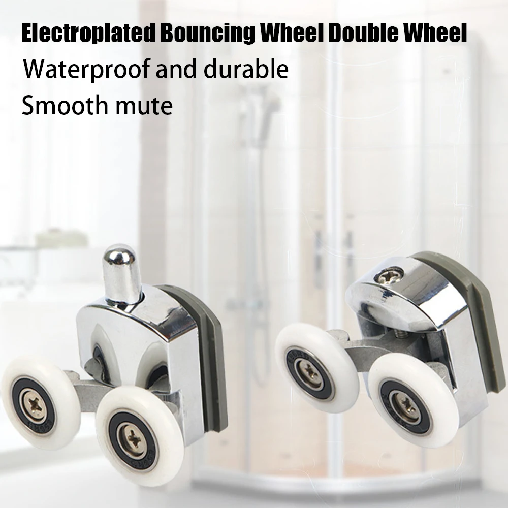 Shower Door Wheels Sliding Glass Door Pulleys Replacement Bearing Rollers Runner Shower Room Cabins Swinging Pulley Sliding