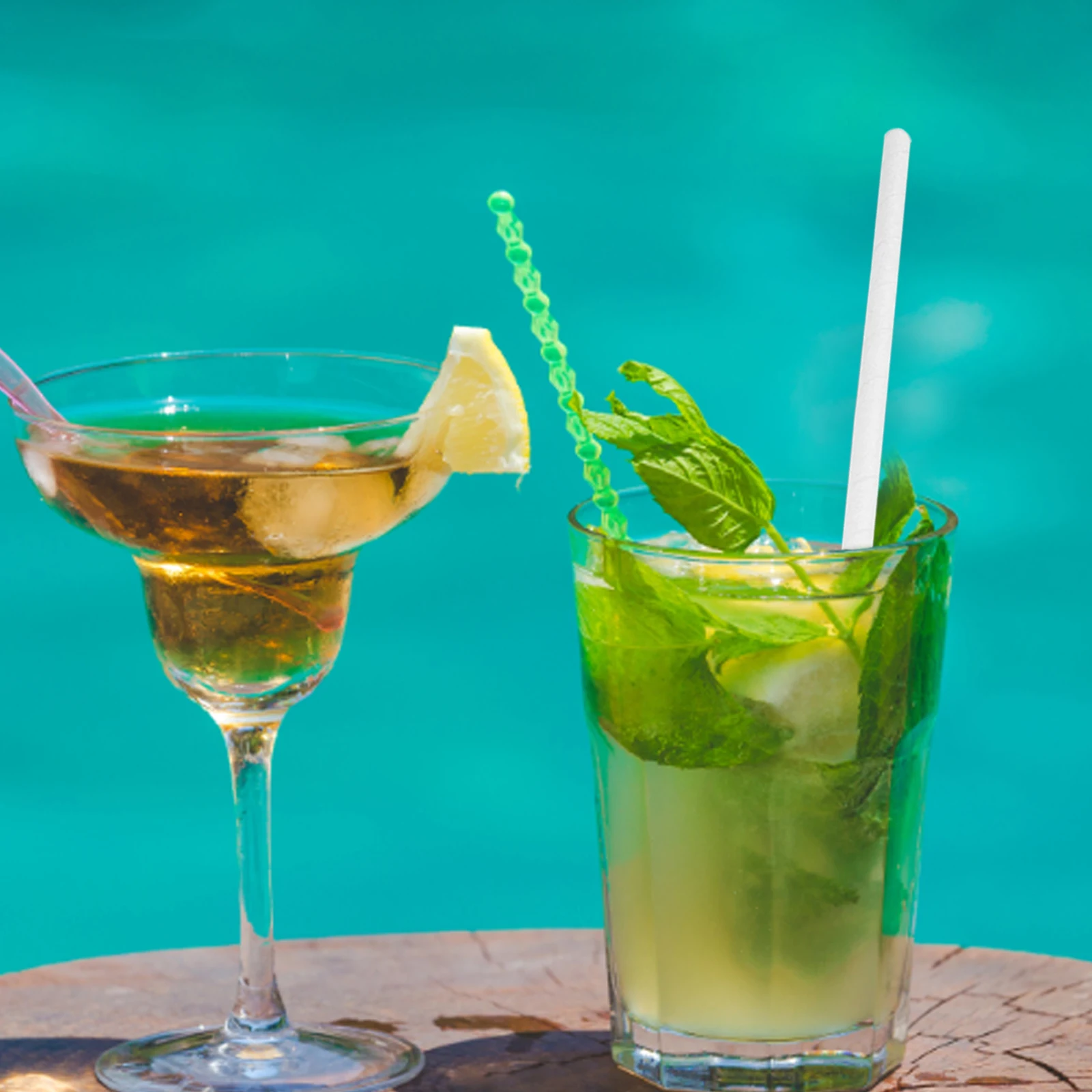 100 Pcs Paper Straws Compostable Biodegradable Straws 7.75 in Long Drinking for Smoothies Tumblers Cocktail MilkShake