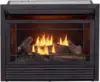 Ventless 26,000 BTU Heats 1,350 Square Feet Dual Fuel No-Clearance Gas Fireplace Insert with Remote Control Black 6
