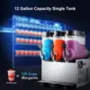 Gallons Commercial Slushy Machine 1100W, Stainless Steel Margarita Smoothie Frozen Drink Maker for Cocktail Ice Juice Tea Coffee 2