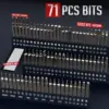 75 in 1 Precision Electric Screwdriver Set with 71 Magnetic Phillips Torx Bits 3 LED Lights Multifunctional Power Repair Tool 2