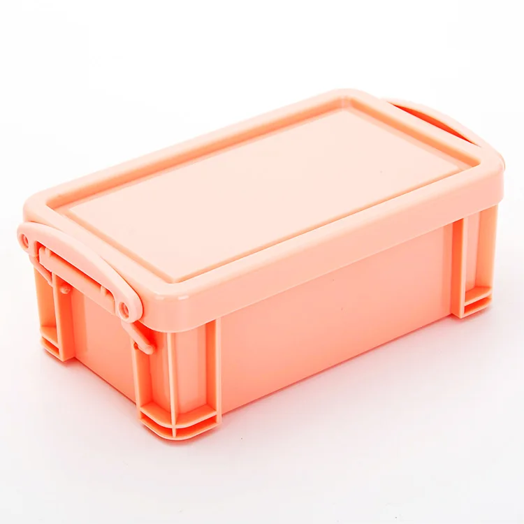 Storage box Plastic dust-proof mini storage box Stationery sundries small  items finishing desktop storage small box