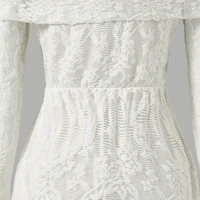 Robe en dentelle à épaules dénudées pour filles de 8 à 12 ans, détail nœud sur le devant et dos uni, robe sirène pour enfants 6