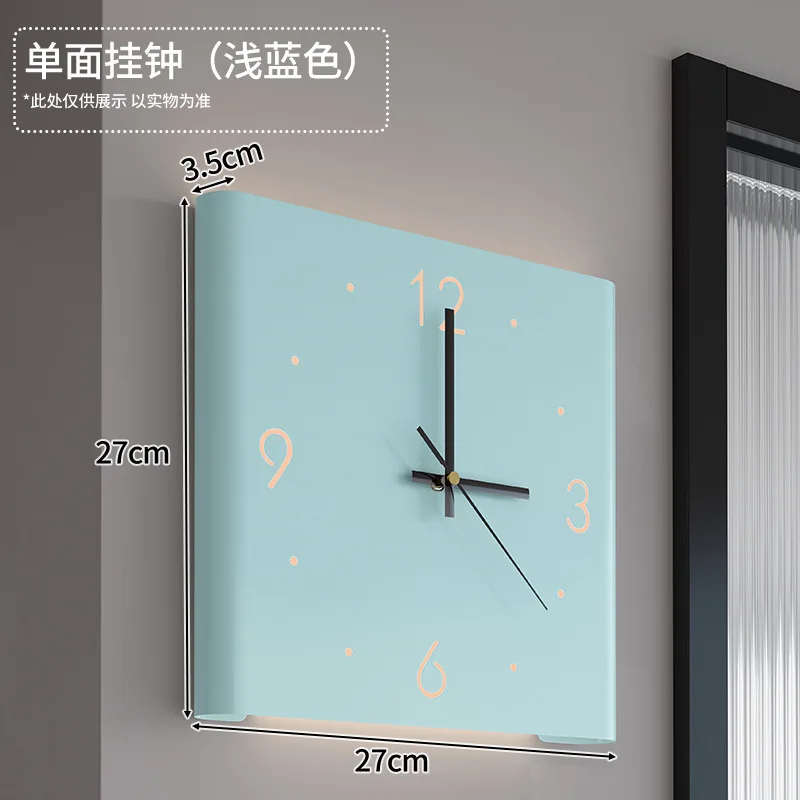 Curved Double-Sided Silent Wall Clock, Living Room Decoration, Modern Design, New