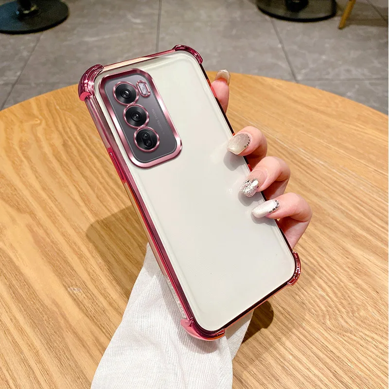 Shockproof Silicone Back Cover with Plated Finish and Reinforced Corners for Smartphones