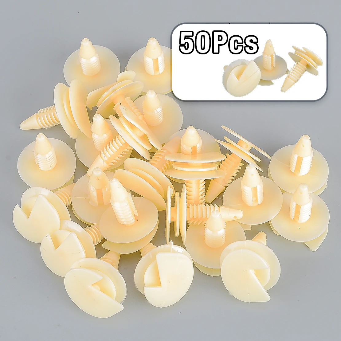 

50Pcs Car Interior Door Trim Panel Retainers Fasteners Clips Yellow Nylon Fit for GM Auveco 3065575 11796 16261