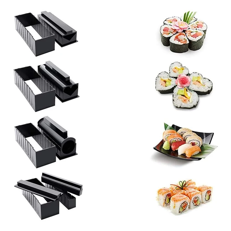 Sushi Mold Sushi Maker Sushi Rolling Tool Sushi Tools 10 Piece Kitchenware Sushi Tool Set DIY Mold Set Sushi Mold 10 Piece