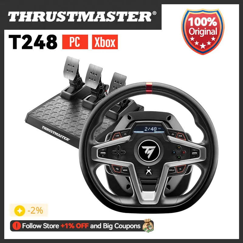 Thrustmaster-Rueda de carreras T248 para consola PS5 y PS4, nuevo sistema  híbrido, 25 botones de acción para PlayStation 5 y 4 PC - AliExpress