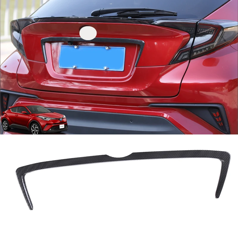 

Задний логотип автомобиля из углеродного волокна, отделка двери багажника для Toyota CHR 2017 2018 2019 2020 2021 2022 C-hr, аксессуары gr sport c hr tail