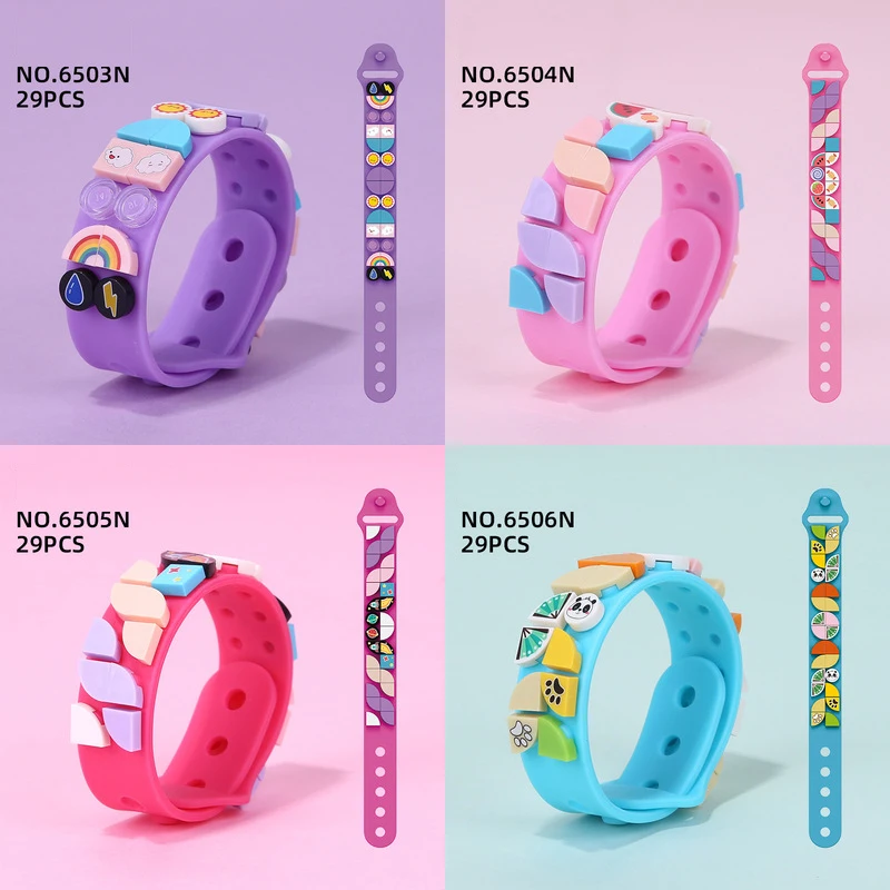 DOTS Go Team DIY Building Block Toys 41900 Silicone Bracelet Cartoon Compatible Legodotss Children ' s Day Gift 3