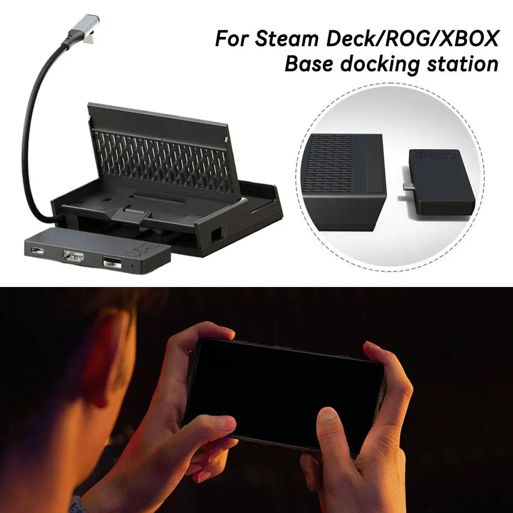 XBOX X Ally/Skull & Co.Steam Deck/ROG 어댑터 게임 액세서리용 분리형 USB C 허브가 있는 휴대용 도킹 스테이션 스탠드