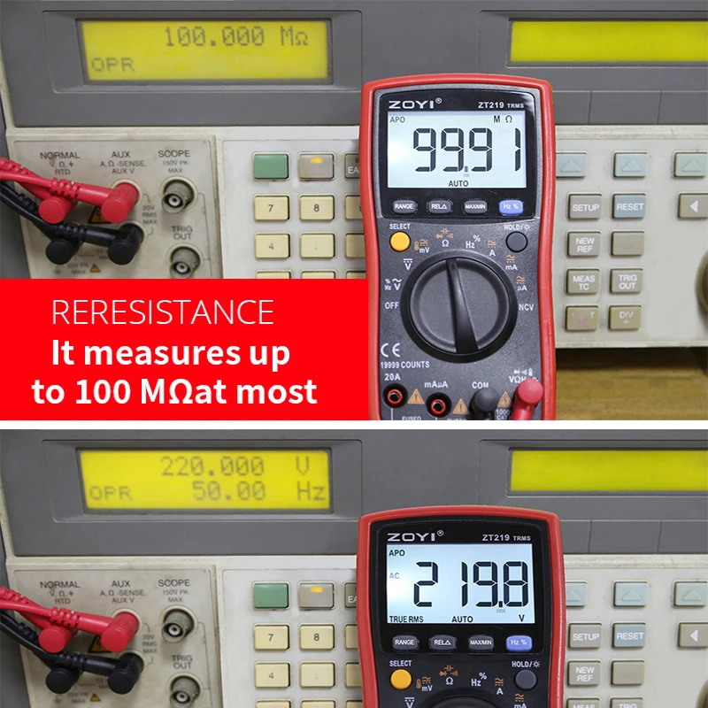 める太郎 ZOYI Digital multimeter ZT-219 features four-digit semi-true