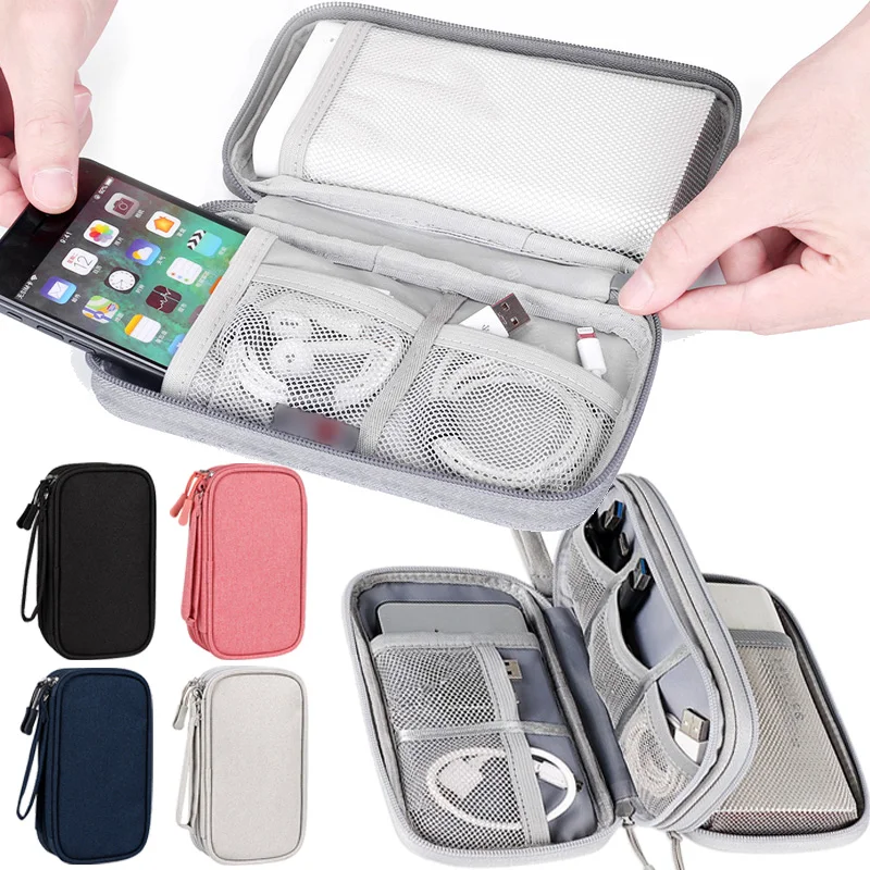 

Digital Bag Data Line Storage Bag Multifunctional Data Cable Storage Bag Mobile Power Headphone Storage Bag Tote Bag Organizer