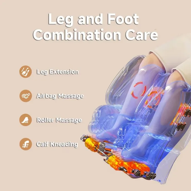 Timing Control Massage Chair Kneading Shiatsu Stretch Massage Chair for Full Body Zero Gravity Calf Kneading