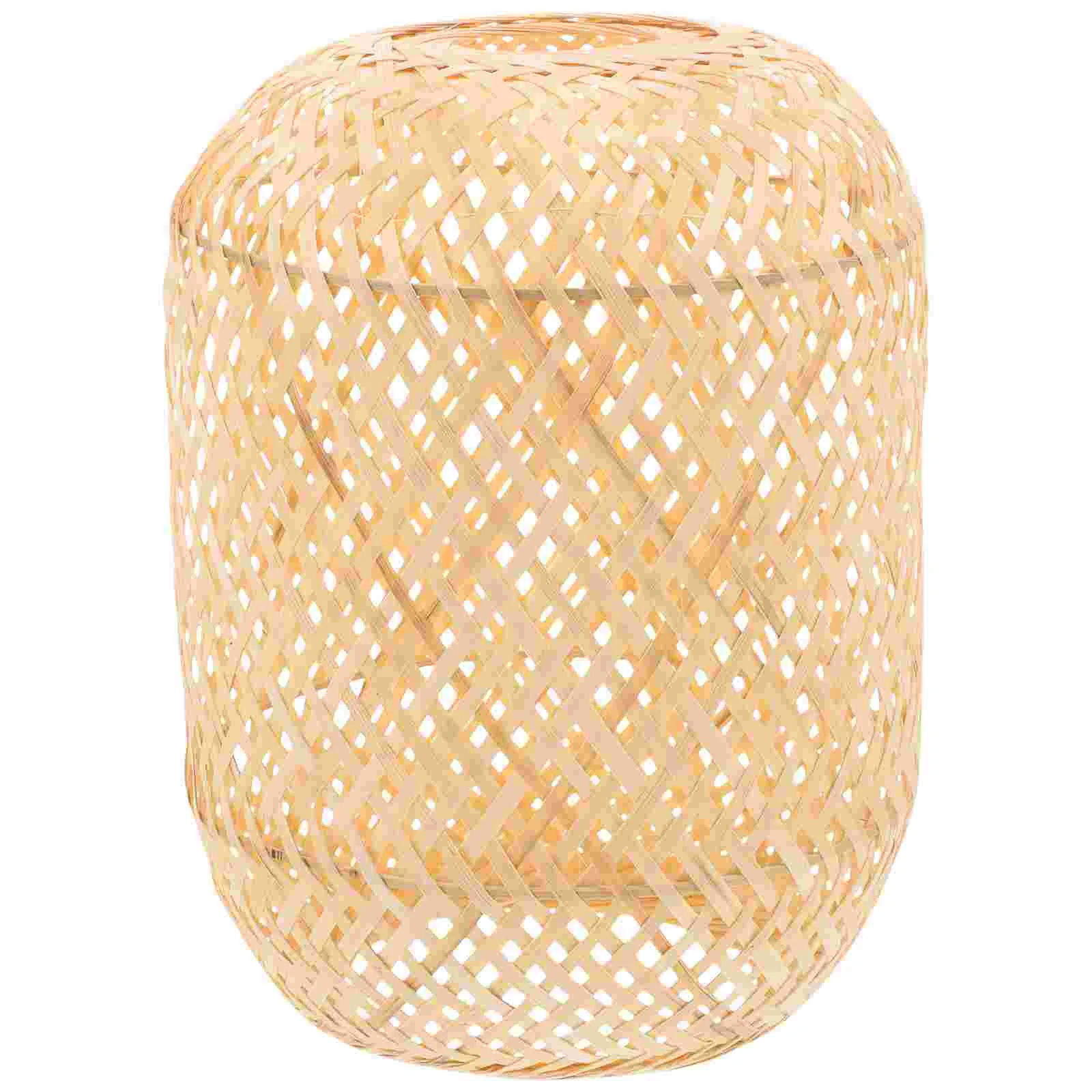 

Bamboo Lampshade Decorative Covers Pendant Light Fixtures Lampshades for Table Desk Lantern Rustic Bedroom