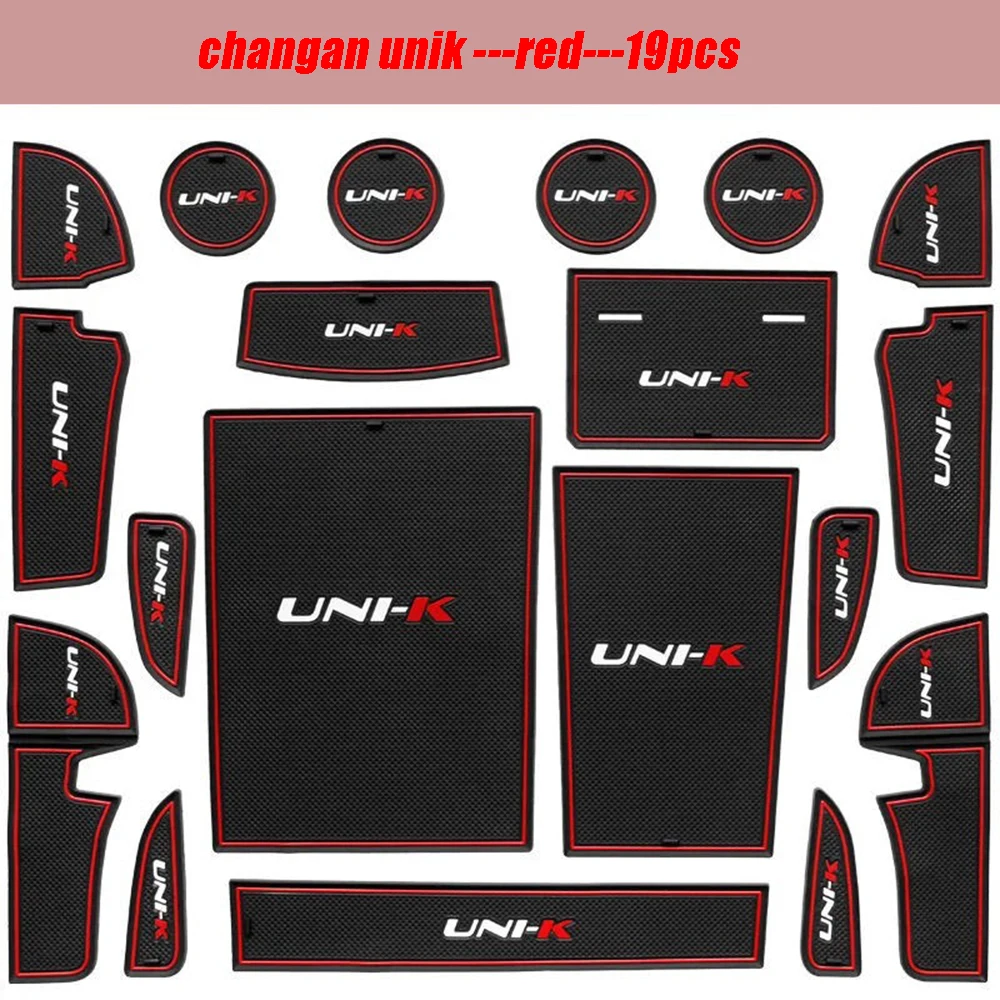 

Car Anti-Slip Gate Slot Cup Mat For Changan UNI-K UNIK 2021-2023 Accessories CAR Door Groove Non-Slip Pad Rubber Protect Coaster