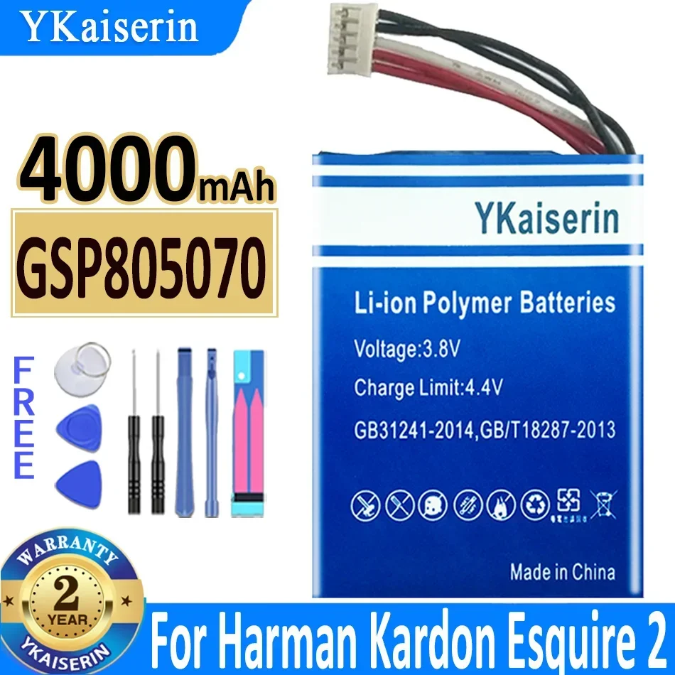 

Аккумулятор ykaisin GSP805070 4000 мАч для Harman, Kardon, dodge re 2, dodge re2 CP-HK03, динамик, аккумулятор