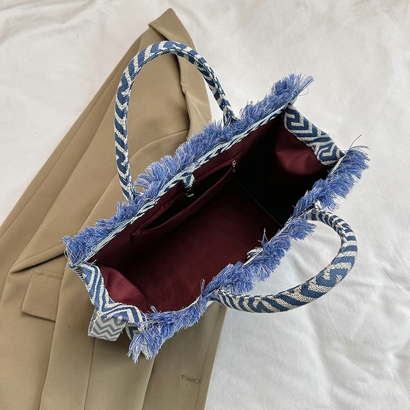 Borsa da spiaggia di grande capacità per le donne 2024 borsa a