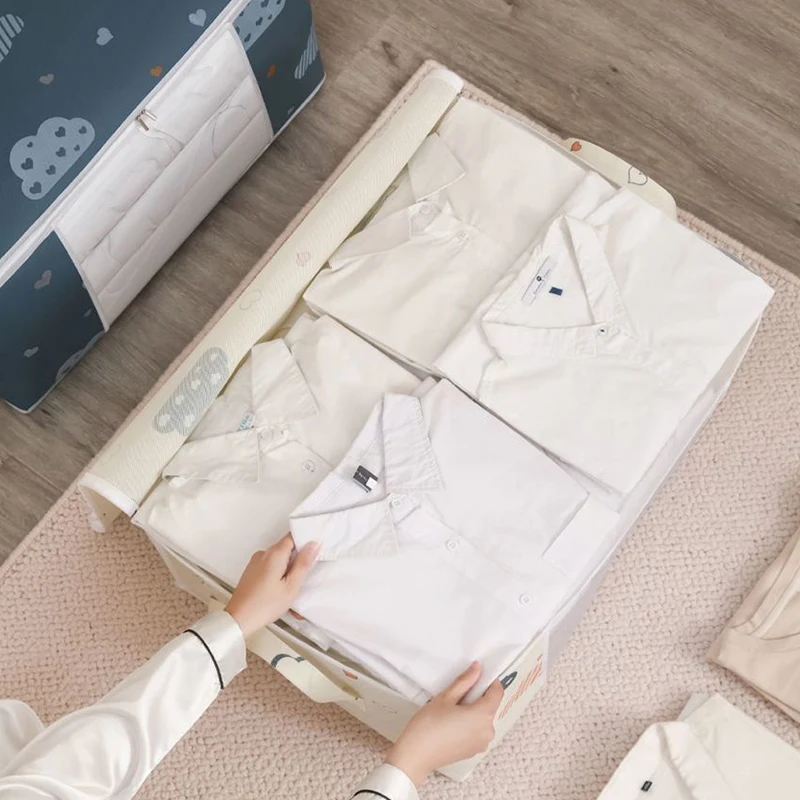 이동 가방 보관 상자 대형 이불 보관 가방 방진 옷장 이불 의류 주최자 가정용 담요 지퍼 정렬 가방