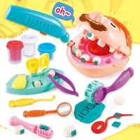 Children Doctor Toys Set Doctor Pretend Play Kit Set Game for Girls Boys Dentist Check Teeth Model Set Kids Educational Toy Gift 1