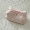 1 Piece Ins Fashion Makeup Case Elegant Simplicity Sweet Floral Lipstick Bag Portable Large Capacity Earphone Cable Storage Bag 6