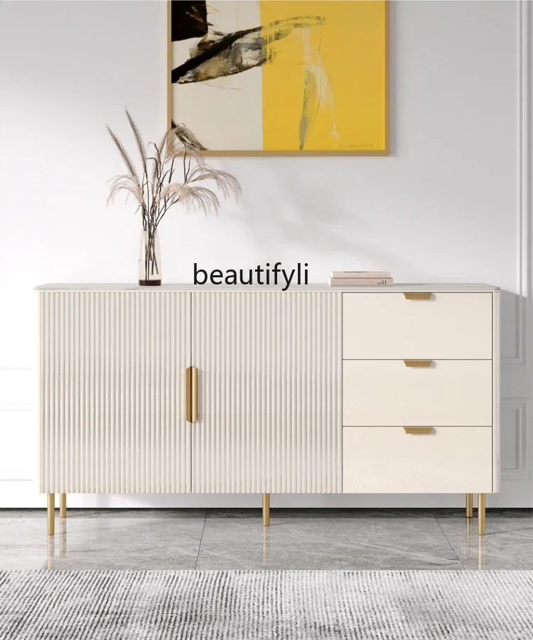 

Light Luxury Stone Plate Dining Side Wine Cabinet Storage Living Room Xuan Cabinet Modern Minimalist Dining Room Storage Cabinet
