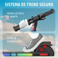 Trottinette électrique pour enfants ZWHEEL ZToy, pneus de 6,5 pouces, 150 W, autonomie de 10 km, vitesse et hauteur réglables, pour enfants de 6 à 14 ans, filles et garçons, lumières colorées, trottinette électrique pliable 3