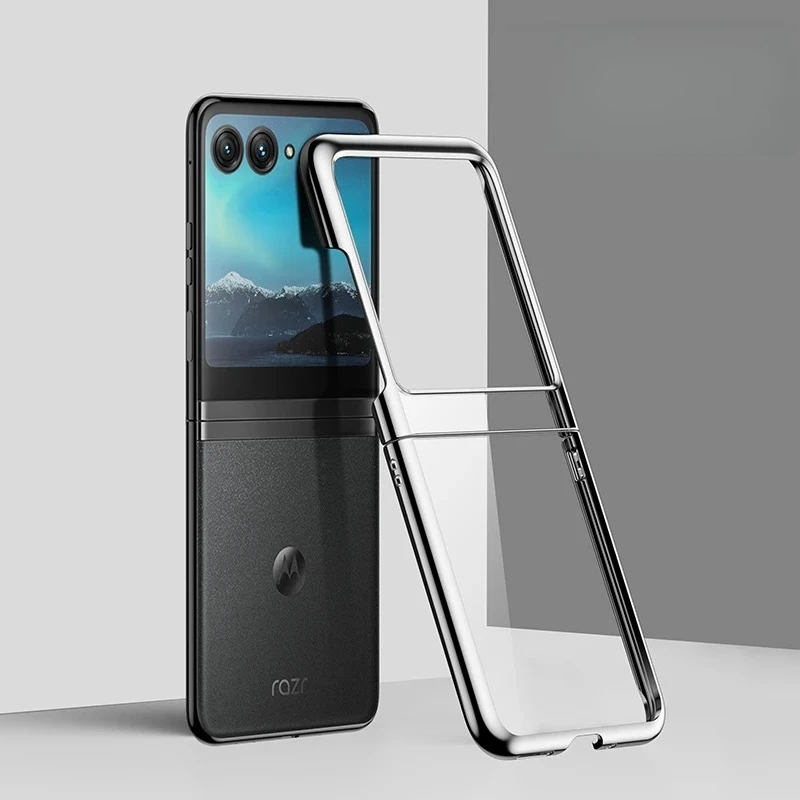 Ultra-Thin Transparent Hinged Protective Phone Case – Hard Electroplate Shockproof Cover