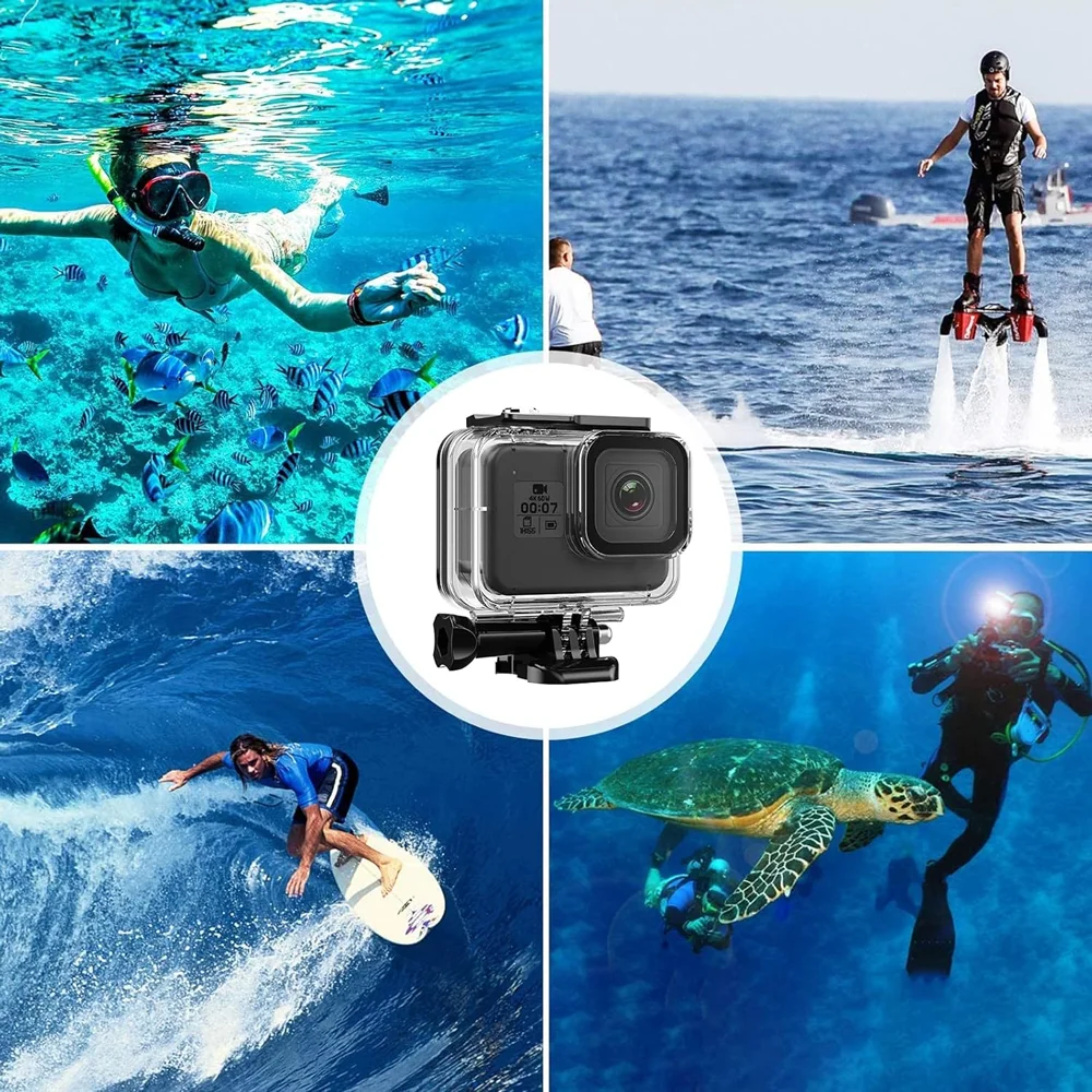 Hero 8 Waterproof Case Protective Underwater Dive Housing Shell for GoPro Hero 8 Black Action Camera Accessories
