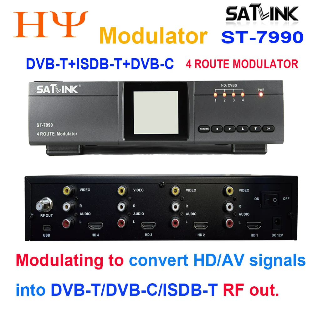 DigitalRFModulatorSatlinkWS79904RouteDVBTModulatortoconvert