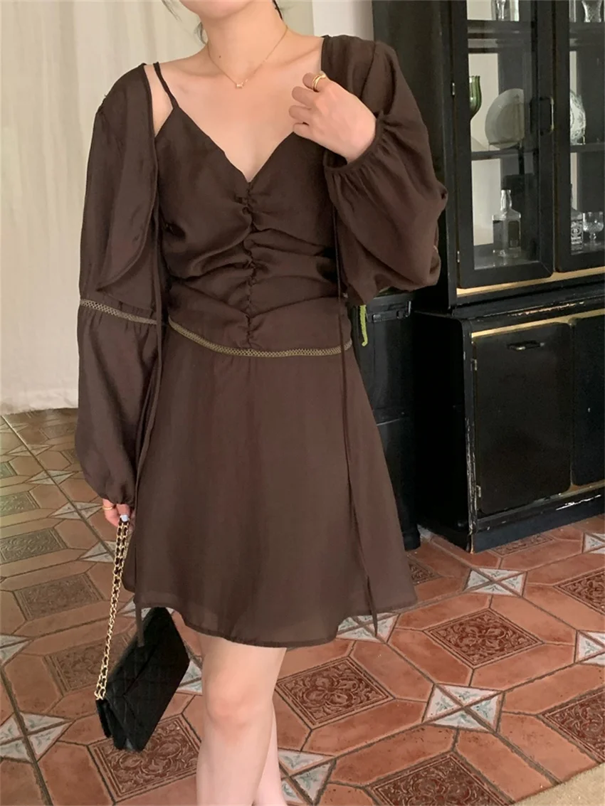 

Женский офисный костюм Alien Kitty, элегантный однотонный облегающий костюм из искусственной кожи с длинными рукавами, лето 2023