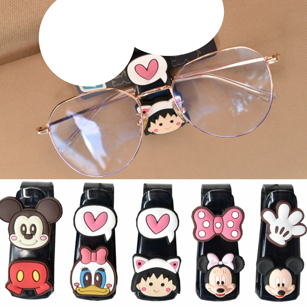 Mickey & Minnie Clip Per Occhiali Da Auto Donald Duck Tom E Jerry Supporto Per Occhiali Da Sole Per Auto Supporto Per Occhiali Da Sole Montature Per O