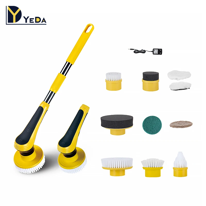 

Kitchen Cleaning Tools Long Handle Cleaning Brush Spin Scrubber