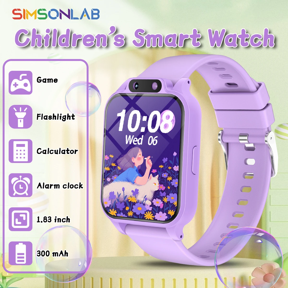 2026 New Kids Smartwatch HD Camera Flashlight 18 Kinds of Games Stopwatch Calculator Alarm Clock Christmas Gift Boys Girls 1
