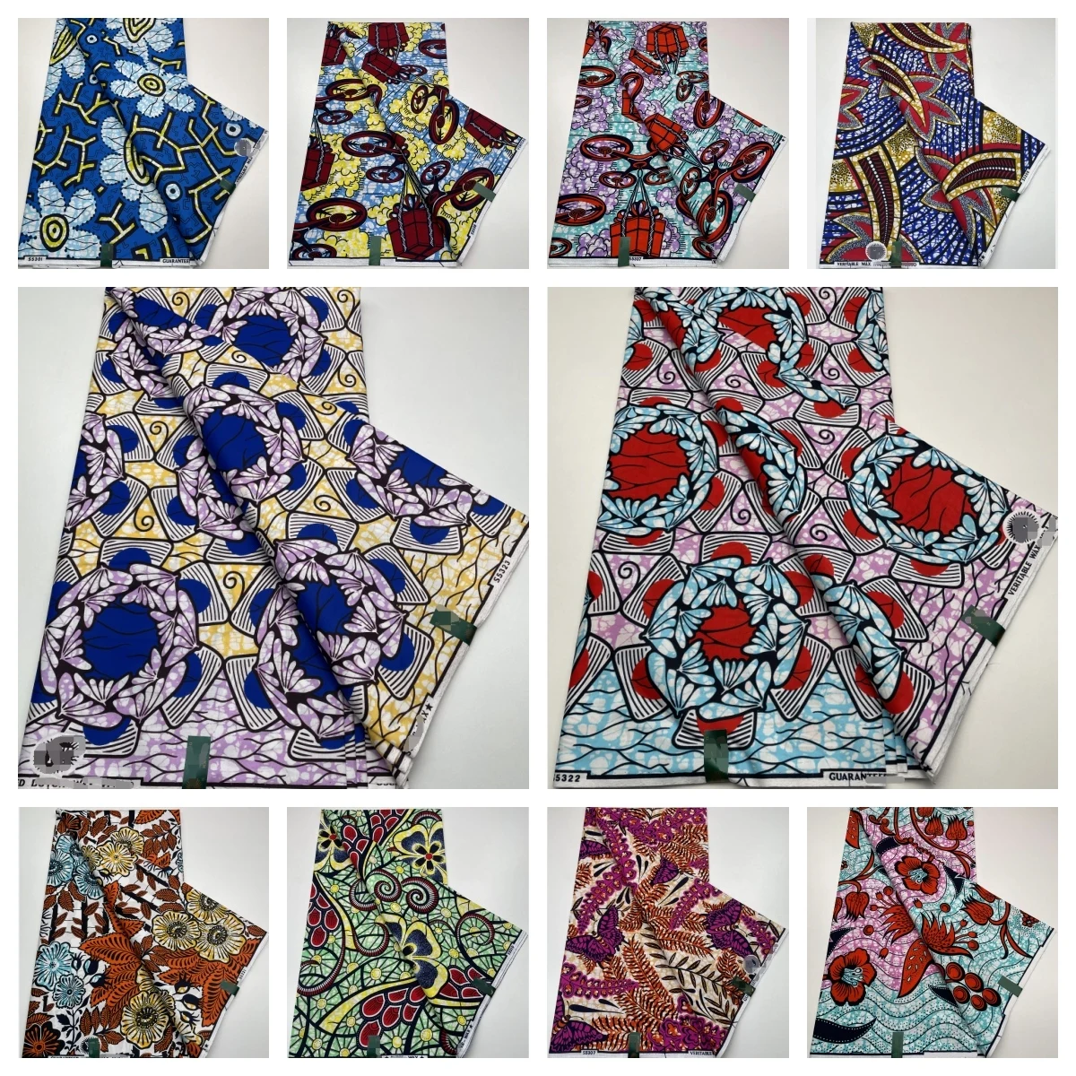 

Ткань из Анкары, африканская ткань с натуральным воском, 100% хлопок, высокое качество, 6 ярдов, африканская ткань для детской одежды, Нигерия, воск Анкары