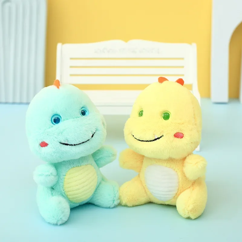 

Cute Cartoon Dinosaur Animals Soft Stuffed Plush Toys Hobbies Exquisite Kawaii Backpack Decoration Keychain Birthday Gifts Kids