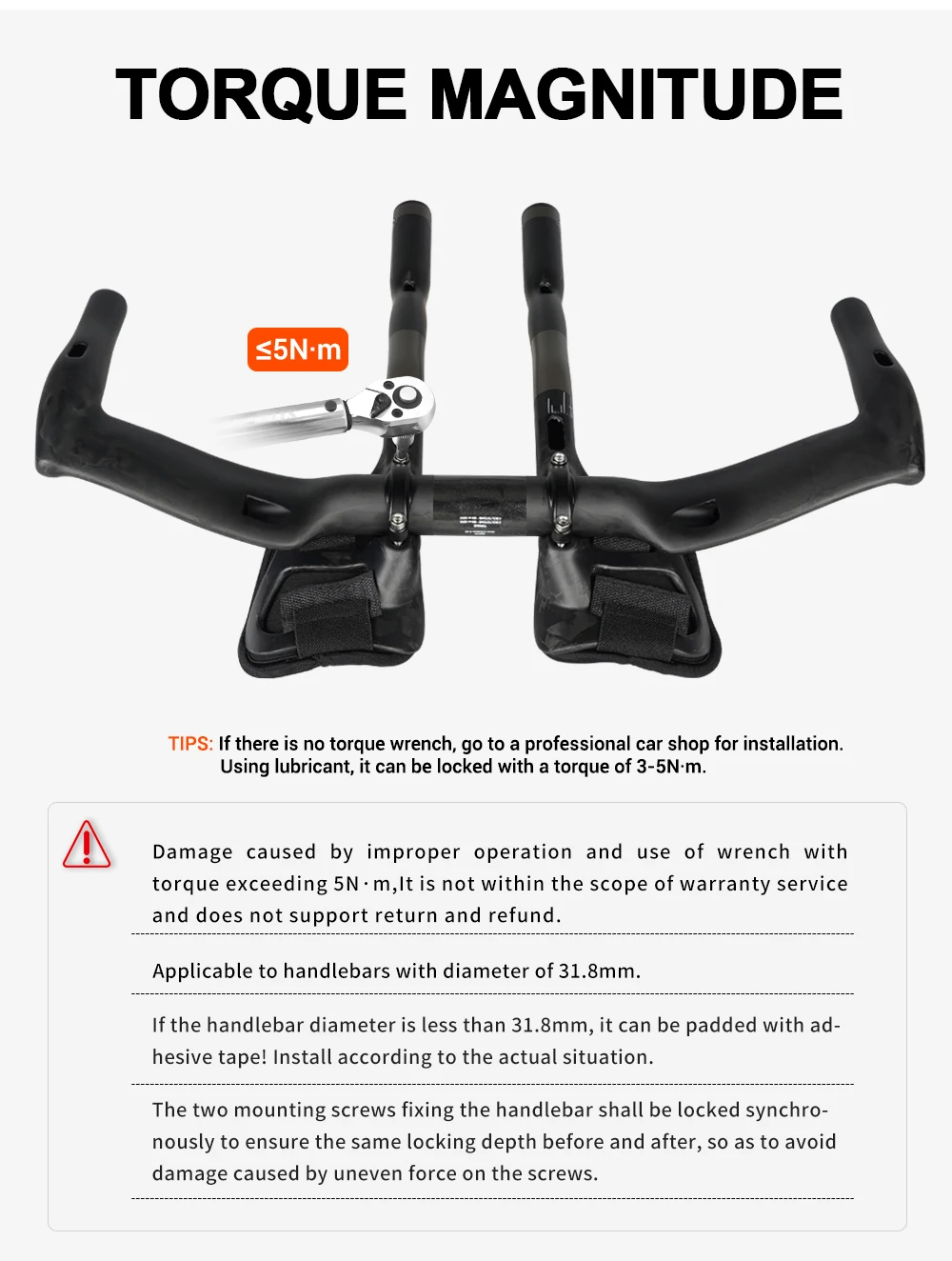 TOSEEK Carbonfaser-Lenker TT Rest Handlebar 31,8 mm Fahrrad TT Rest Relax Lenkerenden für TT Rennrad MTB Fahrradteile Zubehör – Detail 12