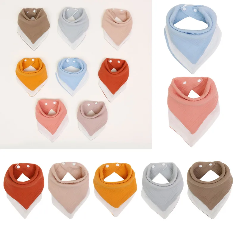 

Мягкий детский нагрудник из чистого хлопка, нагрудник для новорожденных, тканевый нагрудник для кормления мальчиков и девочек, треугольный Регулируемый Детский Нагрудник