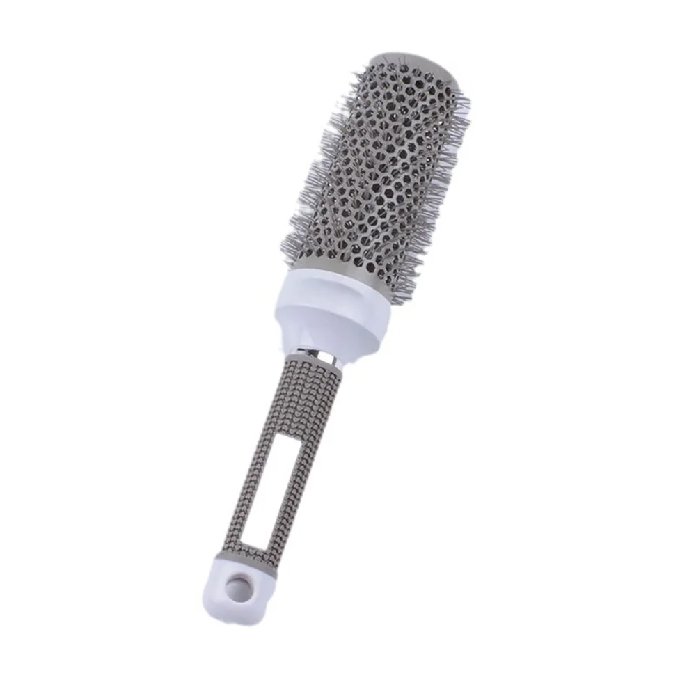 6Sizes Hair Styling Brush Nylon Comb Cylinder Curly Hair Rolling Comb Thermal Aluminum Tube Round Barrel Hair Comb Curly Tool 5