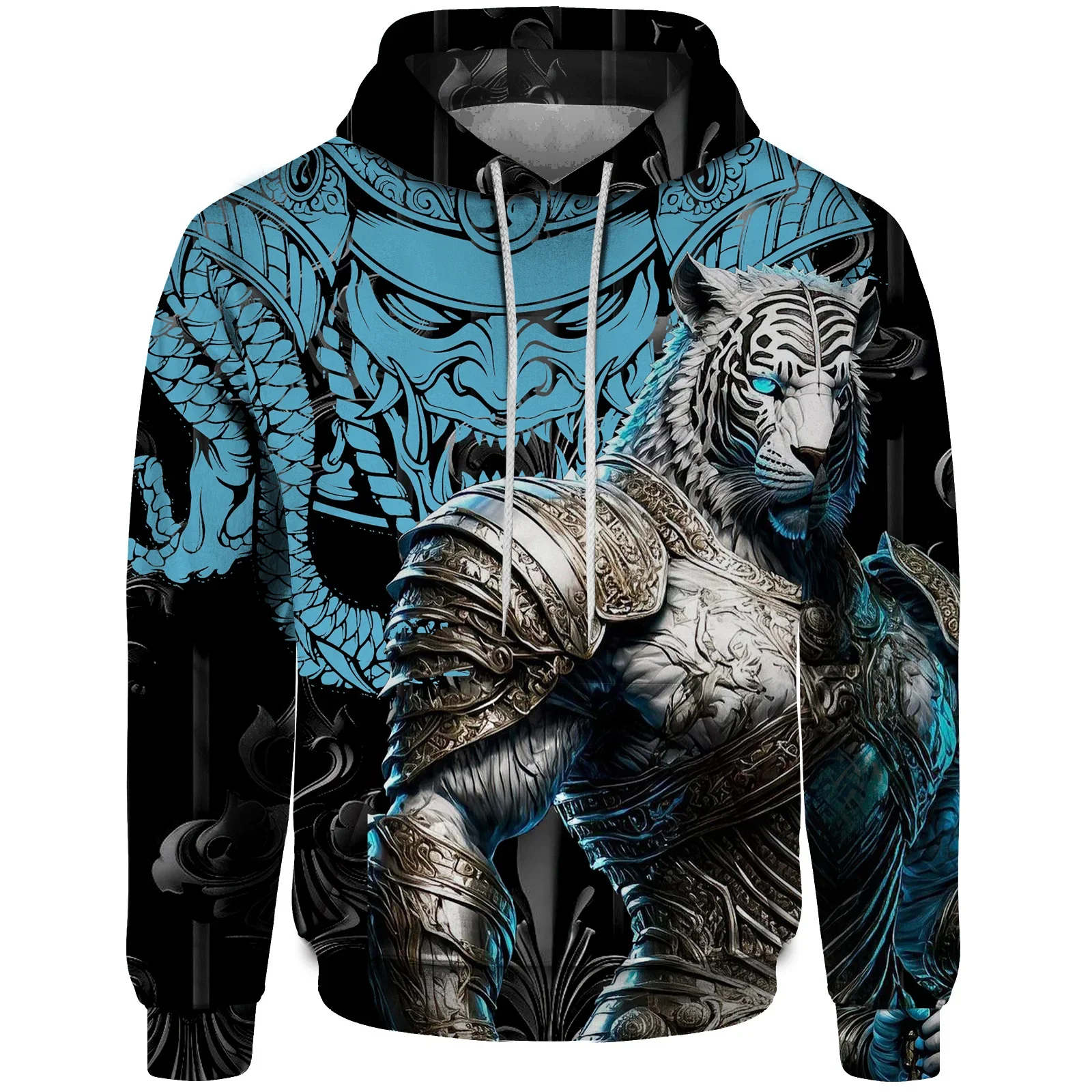 thumbnail image 1 of Sudadera con capucha holgada para hombre, nueva sudadera con capucha de otoño 2024, sudadera con estampado 3D de tigre, sudadera con capucha para hombre, sudaderas Y2k para hombre, 1 of 5