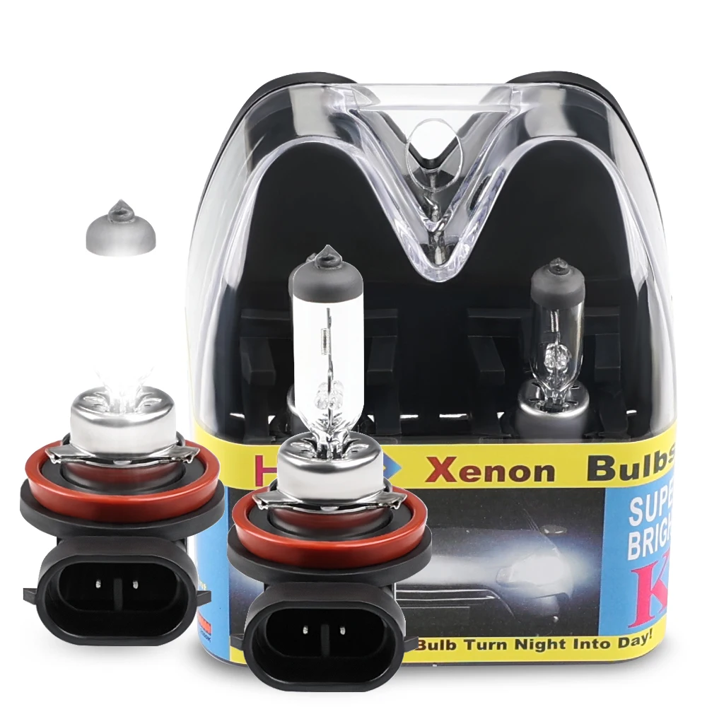 자동차 안개등 할로겐 램프, 백색 H11 할로겐 헤드라이트 전구, 55W, 12V, 4300K, 2 개