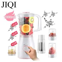 JIQI Food machine Juicer Mixer Blender processor Baby food maker Mixing milkshake Ice grinder Vegetable mincer 200W 1.2L for 3-5 2