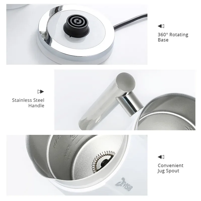 3-in-1 Electric Milk Frother 300ml Automatic Warm & Cold Foam Maker for Coffee Latte Cappuccino Macchiato Hot Chocolate for electric milk frother