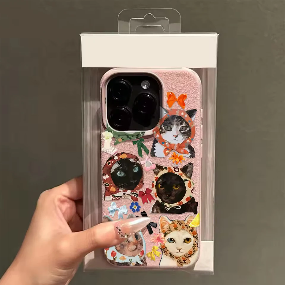Adorable Kawaii Cat Design Phone Case - Y2K Minimalist Cover